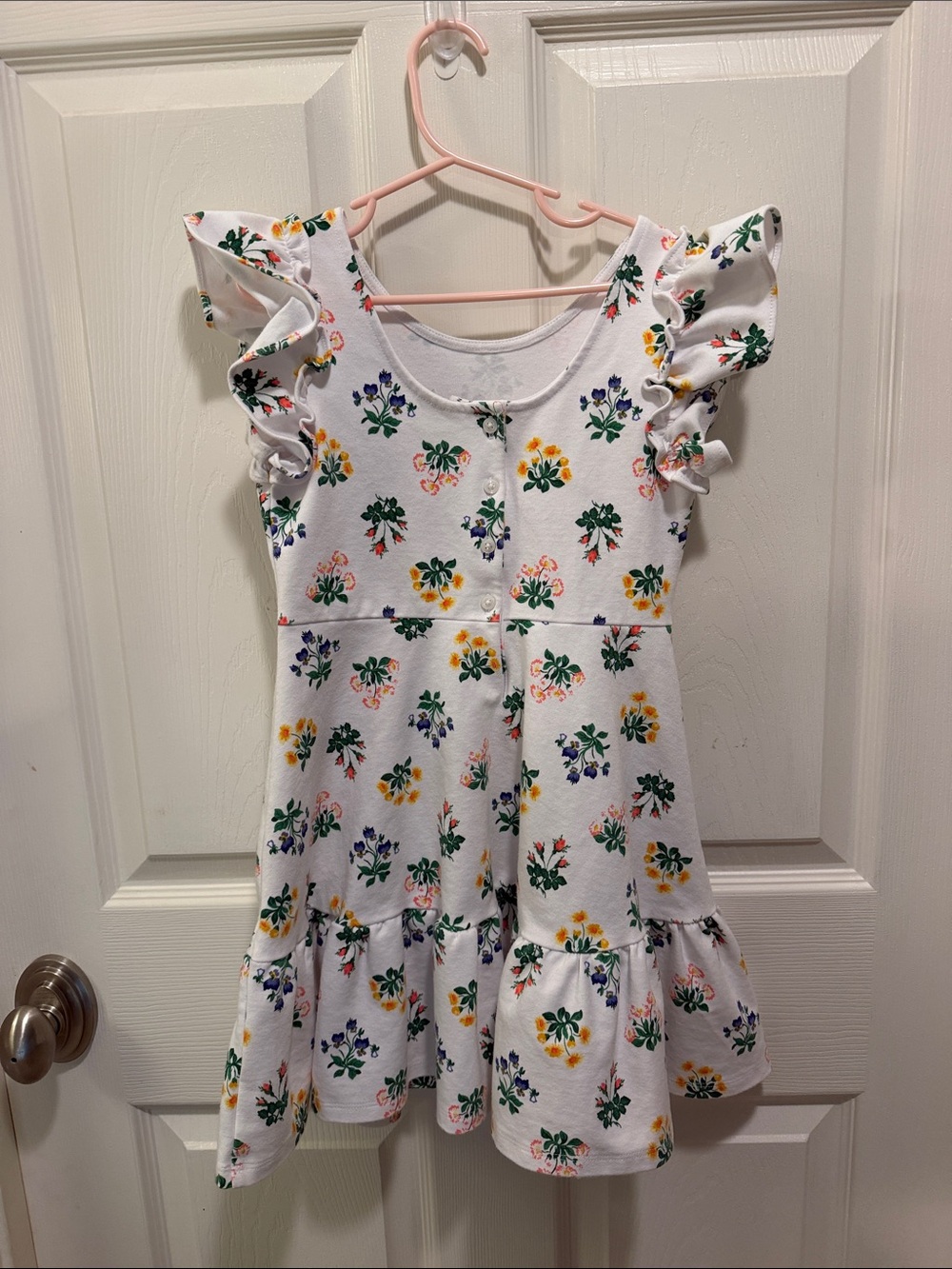 Janie and Jack White Floral Ruffle Dress - Picture 2 of 3